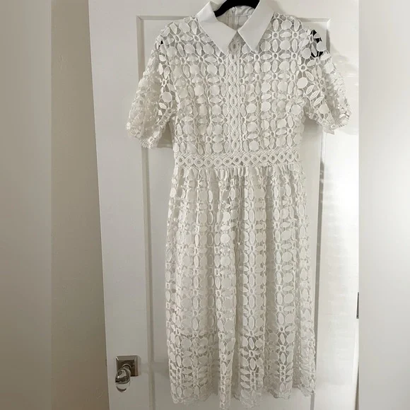 chinese dress ladies Little Flowers White Lace Dress main image 0